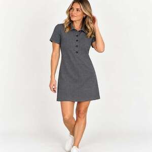 Trussardi Italy 40 Black Polo Shirt Dress Vintage Tenniscore Wednesday Addams